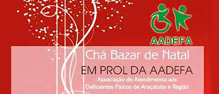 Chá de Bazar em Prol da Aadefa 25/11
